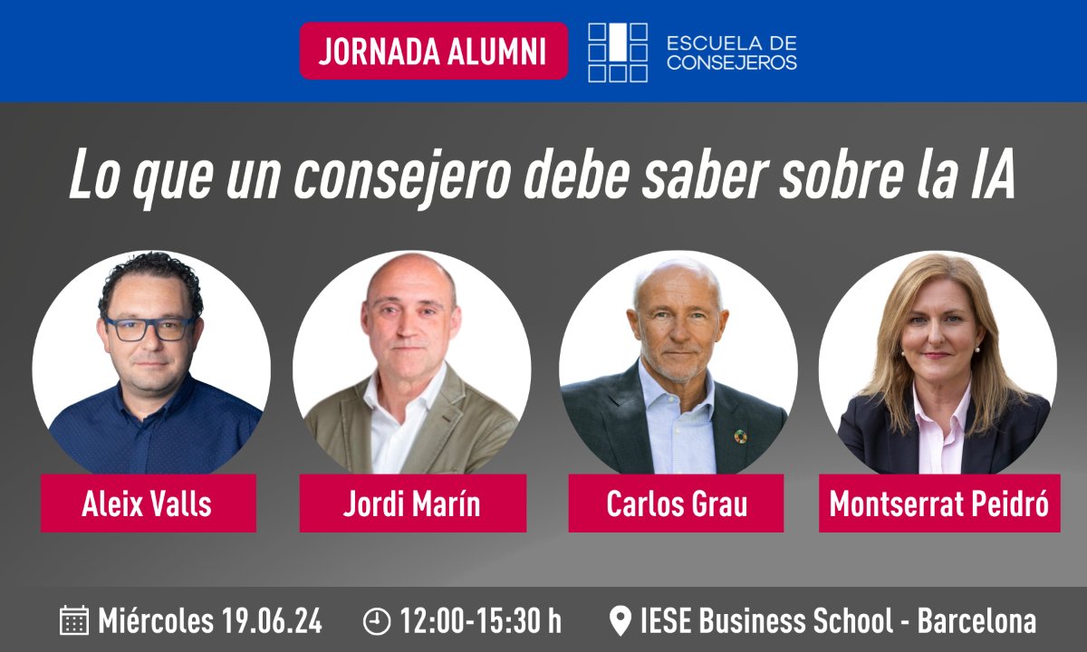 Jordi Marin (@jmarinpu) on Twitter photo El próximo día 19 de junio en la Jornada Alumni de la Escuela de Consejeros <a href="/iesebschool/">IESE Business School</a> @AED_es <a href="/KPMG/">KPMG</a> compartiendo con <a href="/aleixvalls/">Aleix Valls</a> <a href="/carlosgraulara/">Carlos Grau</a> i @MontserratPeidró El próximo día 19 de junio en la Jornada Alumni de la Escuela de Consejeros <a href="/iesebschool/">IESE Business School</a> @AED_es <a href="/KPMG/">KPMG</a> compartiendo con <a href="/aleixvalls/">Aleix Valls</a> <a href="/carlosgraulara/">Carlos Grau</a> i @MontserratPeidró