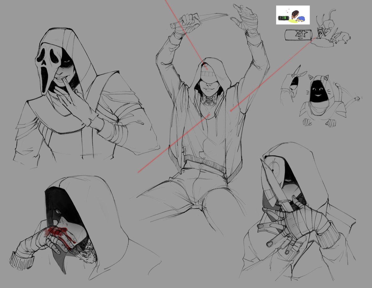 some sketches 
#deadbydaylight #ghostface #legion