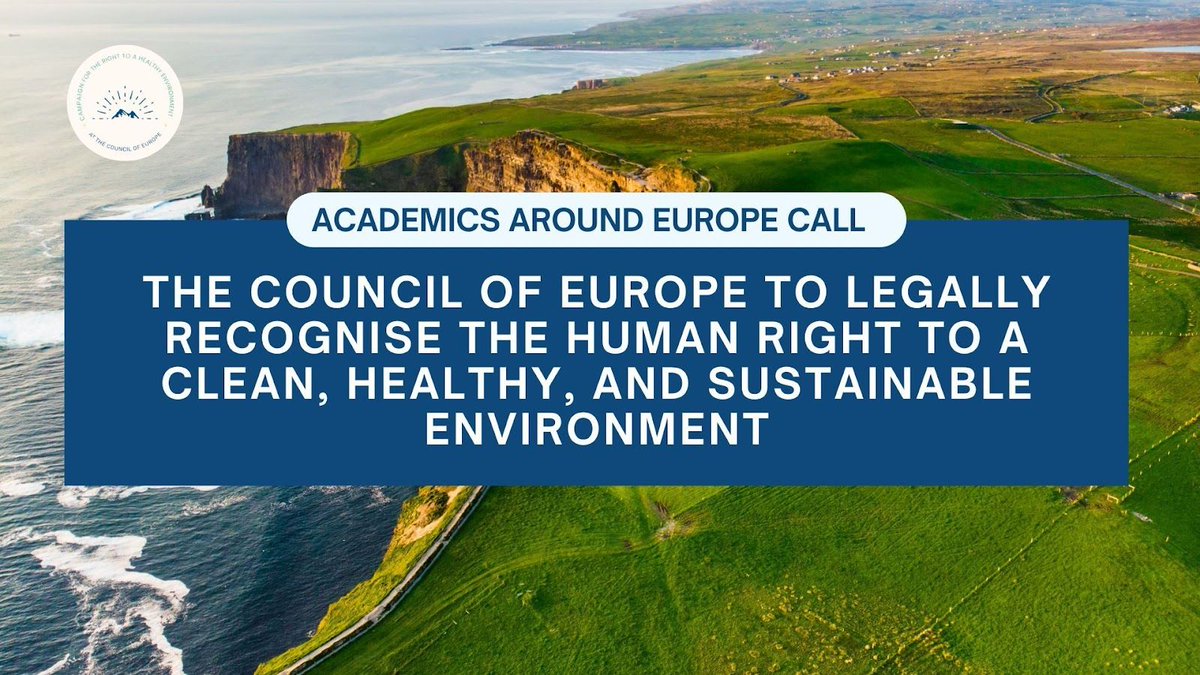 HealthyenvCoE's tweet photo. Academics, join your voice to ours in the face of environmental crisis!
📢You too can now call on @coe states to protect the right to a healthy environment through an additional protocol to the European Convention on Human Rights.
Sign👇https://t.co/9ZIuCuVlzH https://t.co/iErQIU6f0B