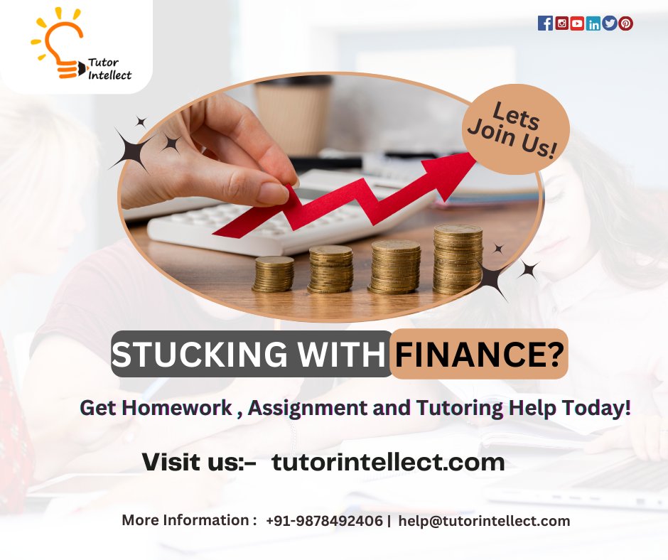 tutorintellect's tweet image. 🔰 Struggling with finance homework and assignments?
✅WhatsApp:- +91-9878492406
📩 help@tutorintellect.com
🌐 tutorintellect.com
tutorintellect.com/finance/
#financehomeworkhelp #financetutoringhelp #corporatefinance #financialstatementanalysis #finance #financialeducation