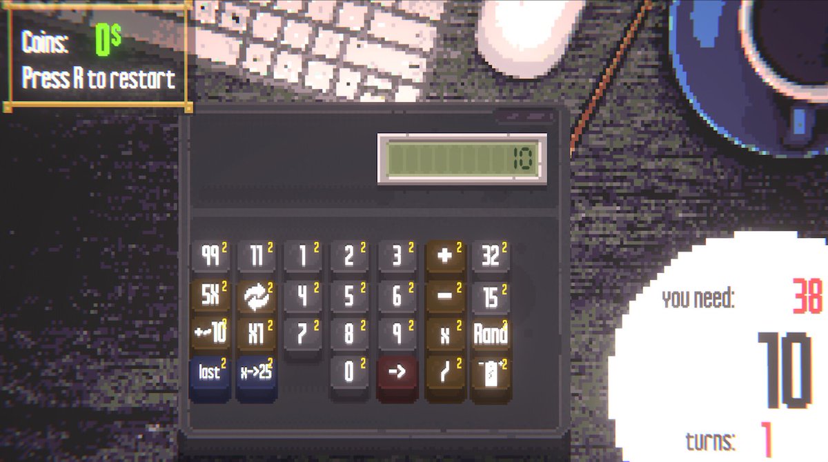 AUTOMATONJapan's tweet image. 【ニュース】ローグライク電卓計算ゲーム『Calculate It』発表、7月6日早期アクセス配信へ。ボタンを押せる回数はそれぞれ有限、カスタマイズで工夫しながら目標の数字を求める
automaton-media.com/articles/newsj…