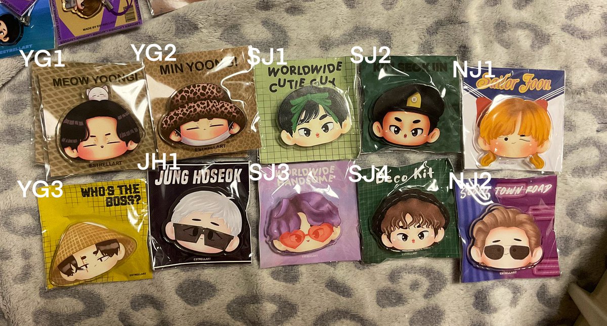 estreIIart's tweet photo. WTS LFB BTS PH ONLY

BTS ONHAND POP SOCKETS

₱170.00 EACH

Please refer to the photo below for the codes!

Stocks Available:
JK1, JK2, TH1, TH2, TH3, TH4, TH5 - 1 each

YG1, YG2 - 2 each
YG3, JH1, SJ1, SJ2, SJ3, SJ4, NJ2 - 1 each
NJ1 - 3 pcs

mine + code/s

PAYO
MOD: J&amp;T Booking https://t.co/UkL1VqMRp6