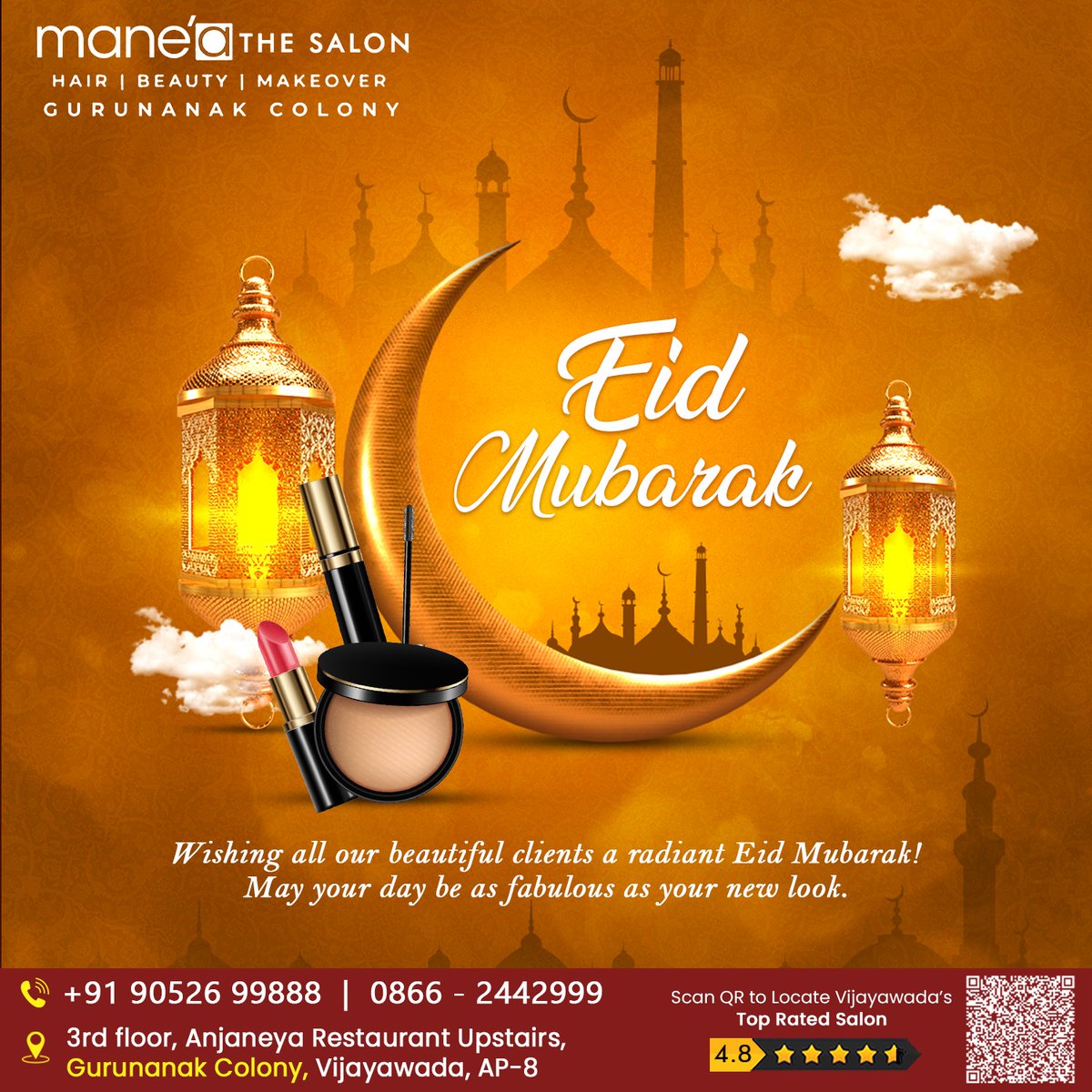 Manea_The_Salon's tweet image. Eid Mubarak!
#manea #maneagurunanakcolony #salon #unisexsalon #makeup #bridalmakeup #hair #hairstyles #haircare #haircolour #haircolourtreatment #hairgrowth #hairstyles #salonvijayawada #vijayawadabestsalon #gurunanakcolony #bestsalon #EidMubarak #Eid2024