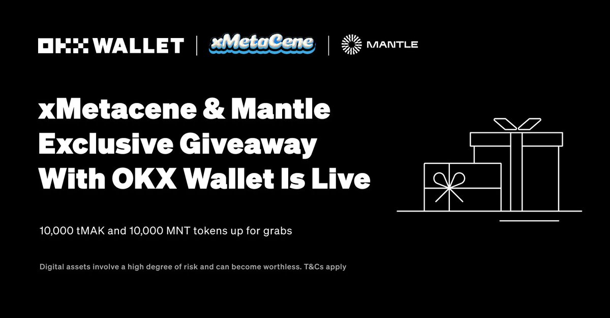 xMetaCene (@xmetacene_) on Twitter photo Big news, fam!🎉Check out our latest campaign with <a href="/0xMantle/">Mantle Network</a> and @okxweb3. Ready to hunt for treasure? 💰Let’s keep the adventure going! Join the fun and you might just strike gold! 🚀
Generous rewards:
10,000 tMAK
10,000 MNT
Join now:
app.galxe.com/quest/OKXWEB3/…
#xMetaCene #Gamefi Big news, fam!🎉Check out our latest campaign with <a href="/0xMantle/">Mantle Network</a> and @okxweb3. Ready to hunt for treasure? 💰Let’s keep the adventure going! Join the fun and you might just strike gold! 🚀
Generous rewards:
10,000 tMAK
10,000 MNT
Join now:
app.galxe.com/quest/OKXWEB3/…
#xMetaCene #Gamefi