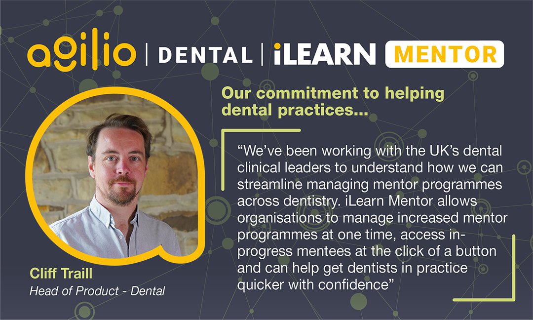 You can learn more about how iLearn Mentor can benefit YOUR dental business by registering for our virtual launch and demonstration here: ow.ly/kMjg50SgJ23

📆 Weds 26th June 🕰️ 7pm

#AgilioDental #iLearnMentor #dentalmentoring