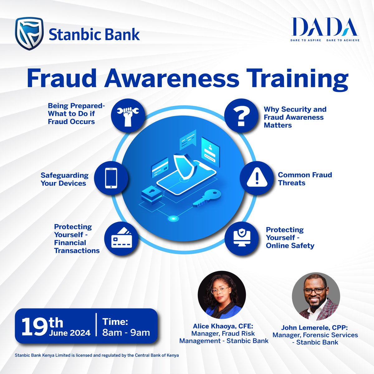 DADAs,  Protect yourself and your business! Join us for this insightful Fraud Awareness Training. Register your attendance via this link bit.ly/fraud_awarenes…
#FraudAwarenessTraining