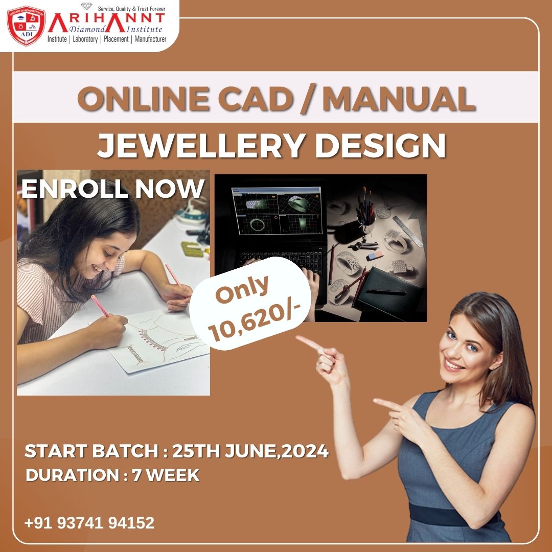 arihantdiamondi's tweet image. Online Manual / CAD Jewellery Designing Course
Starting Batch on 25th June, 2024
Get Enroll Now!!!
For More Information Call Us👇
9374194152
.
.
#jewellery #jewellerydesign #designmanual #manualjewellerydesigner #onlinecourse #vacationbatch
#onlineclass #enrollnow #cad