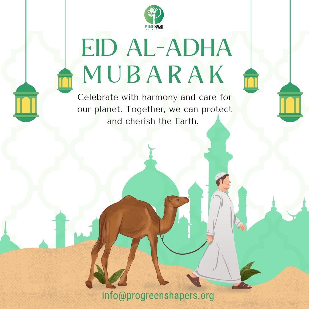 ProGreenShapers's tweet photo. Celebrate Eid with harmony and a commitment to protect our planet. Together, we can cherish Earth.
#ProGreenShapers #EidMubarak https://t.co/qMz31SUD8K