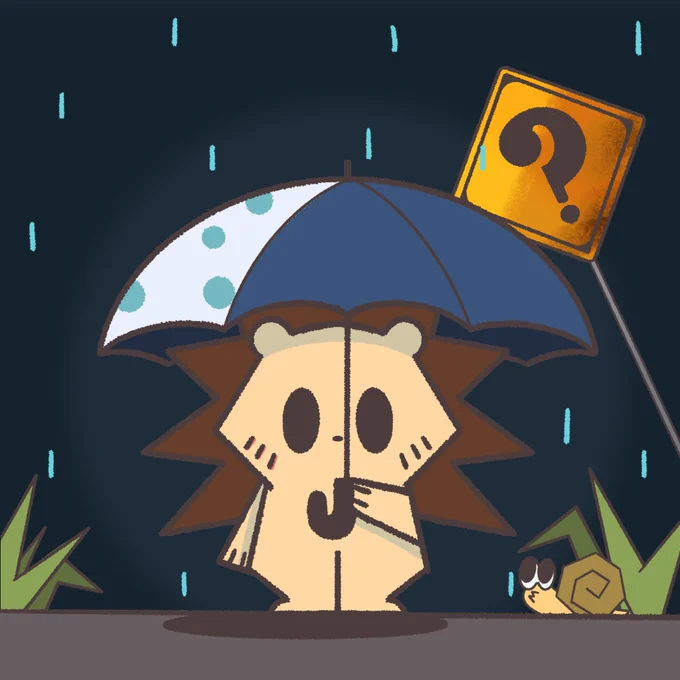 [お知らせ📢]
 #ぬりえっこ(@nuriekko )
6月号「雨」に参加させていただきました!
ちょっと不穏な場所にいますね…

下記のサイトからダウンロードできます!コンビニプリントも出来るそうなので是非塗り塗りしてみてください!
https://t.co/4h3ns5fwKg 
