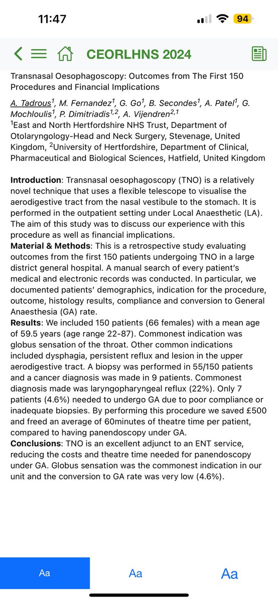 Liza Delfin (@lizadelfin20) on Twitter photo Congratulations to ENT team <a href="/enherts/">East and North Hertfordshire Teaching NHS Trust</a> for QI project - eposter and abstract presentation @#CEORLHNS2024 conference! Job well done! ππ Congratulations to ENT team <a href="/enherts/">East and North Hertfordshire Teaching NHS Trust</a> for QI project - eposter and abstract presentation @#CEORLHNS2024 conference! Job well done! ππ