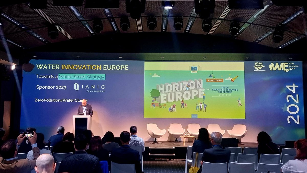 🔵<a href="/MilukasA/">Arnoldas Milukas</a> gives the keynote speech of the first side-event of #WIE2024: The <a href="/ZeroPollut23533/">ZeroPollution4water Cluster</a> Cluster Workshop!

💧With all the water challenges that Europe is facing, #pollution, #scarcity, lack of access to #drinkingwater, the mission of this Cluster is of vital importance!