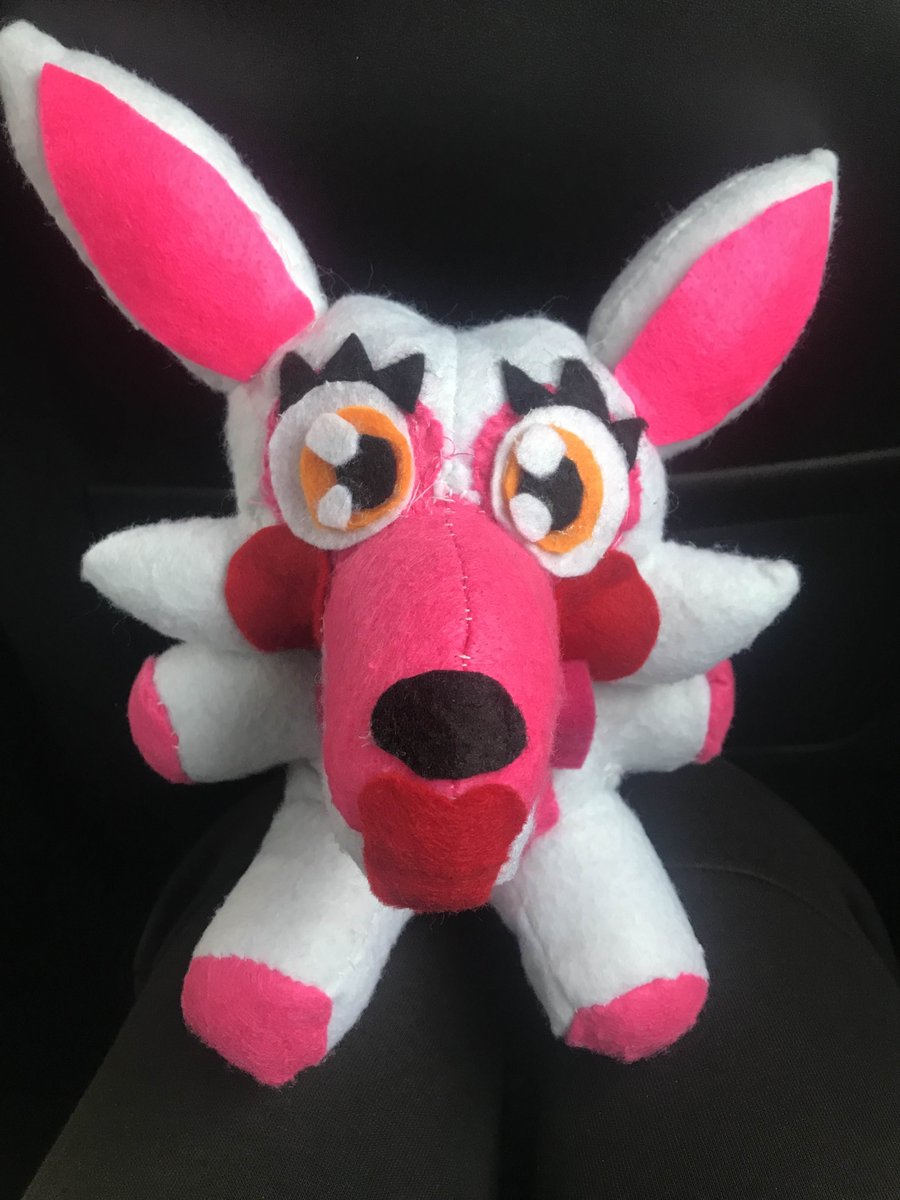 JohnVie71729035's tweet image. Forgot to mention that some of the plushies were inspired by @bizabizow's designs. which i actually made Toy Foxy and her Mangle Form.