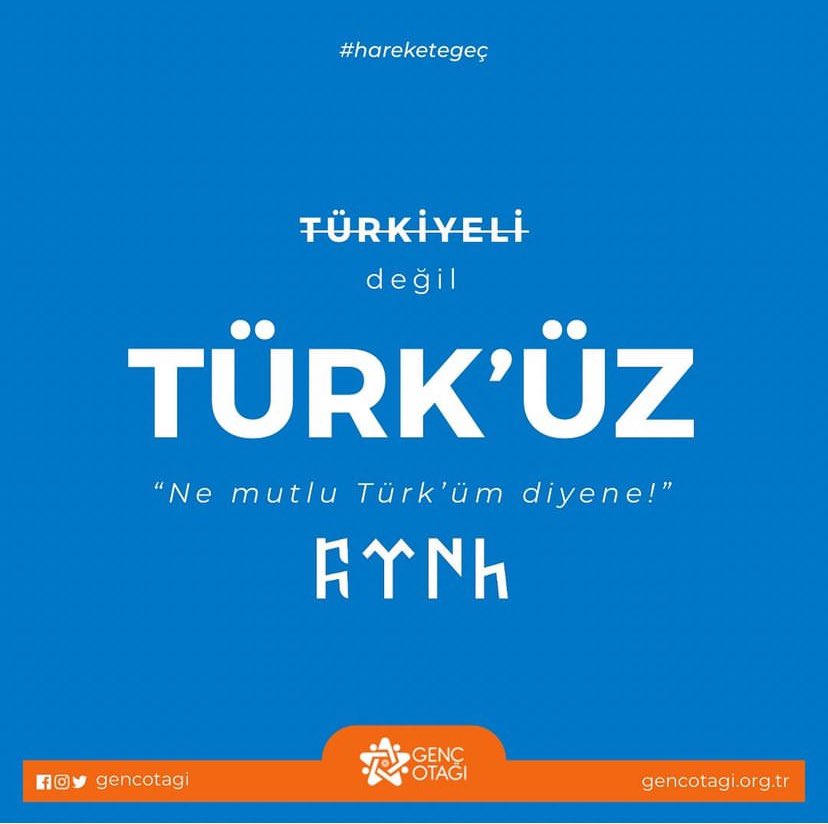 gencotagi's tweet image. Türkiyeli değil, TÜRK’üz!

Türkiye halkı değil, TÜRK halkı
Türkiye tarihi değil, TÜRK tarihi
Türkiye askeri değil, TÜRK askeri
Türkiye milli takımı değil, TÜRK milli takımı
Türkiyeli sporcu/sanatçı
TÜRK sporcu/sanatçı

“Ne mutlu Türk’üm diyene”

#türk #türkçe #nemutlutürkümdiyene