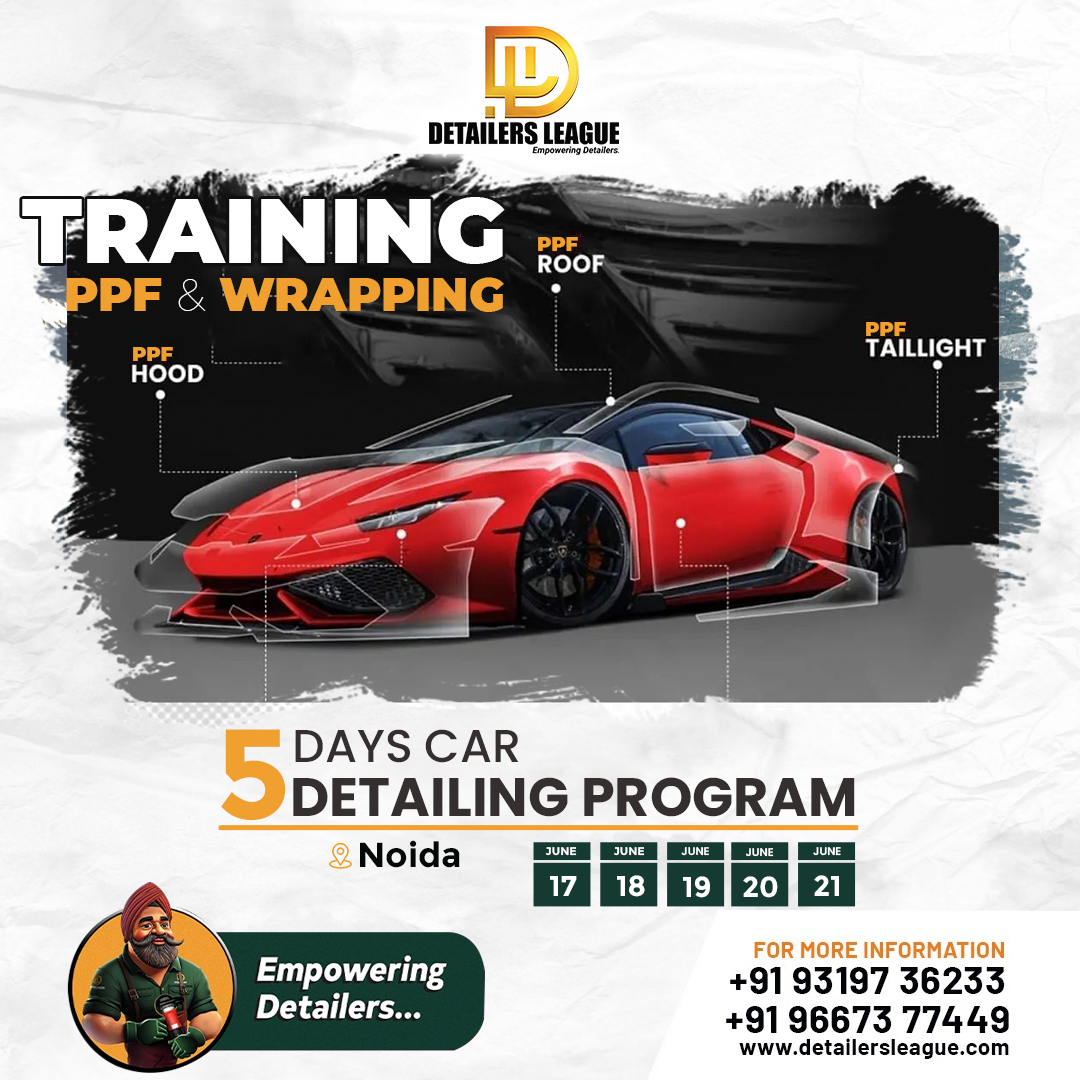 detailersleague's tweet image. 🚀 Join our 5-day car detailing program! Get hands-on training in PPF installation, car wash, and polishing techniques. Learn from experts and master the skills needed to excel in the automotive care industry. 
#detailersleague
#PPFTraining
#WrappingTraining
#CarWrapping