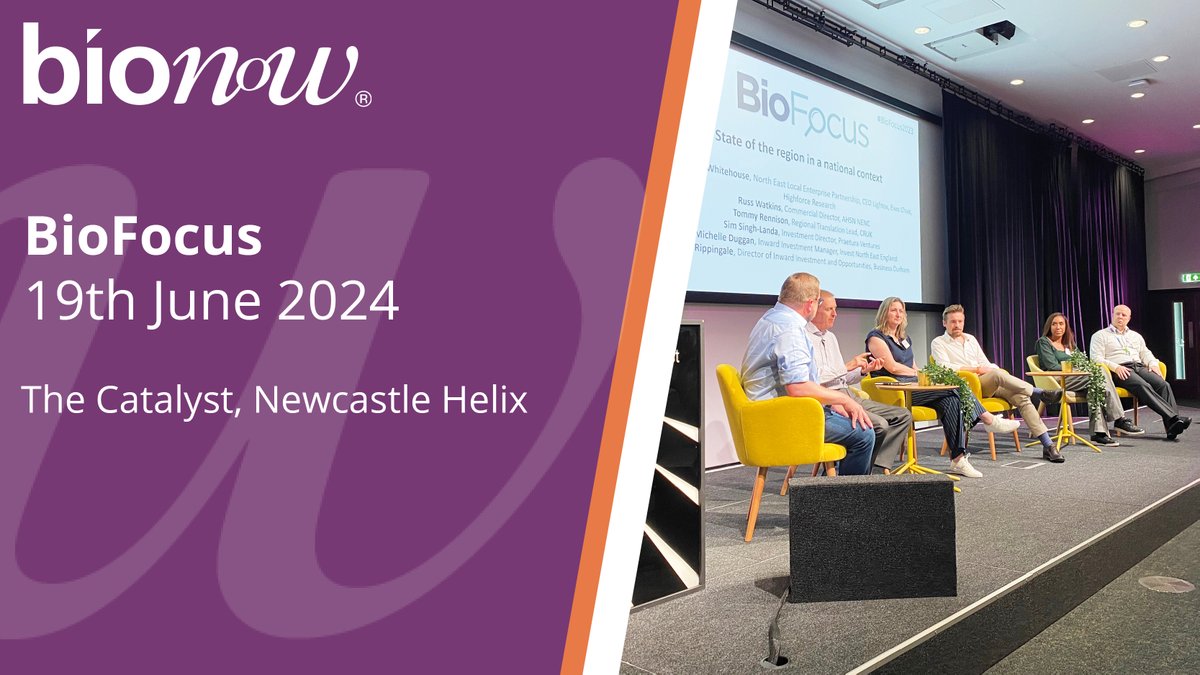 Last chance to register for #BioFocus THIS WED, with a FULL agenda inc topics on accelerating #growth in the sector, reaching #investors, developments in #diagnostics, an industrial showcase and #therapies of tomorrow.

More info: bionow.co.uk/event/BIONOW18… 

#Networking