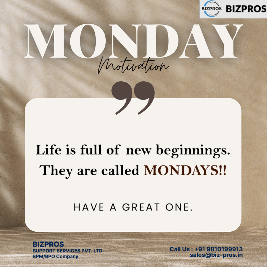 Bizprosofficial's tweet photo. New week, new goals! 💼 Let's tackle Monday with enthusiasm and drive. Wishing everyone a productive and fulfilling week ahead! 
#MondayMotivation #BIZPROS https://t.co/KRQp4yJiZa