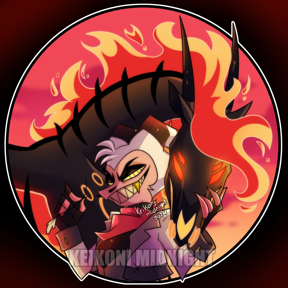 keikonimidnight's tweet photo. A quick slightly late father's day thing,  horse dad's count too! 😤
#helluvaboss #helluvabossstriker https://t.co/b7R0PINEqp