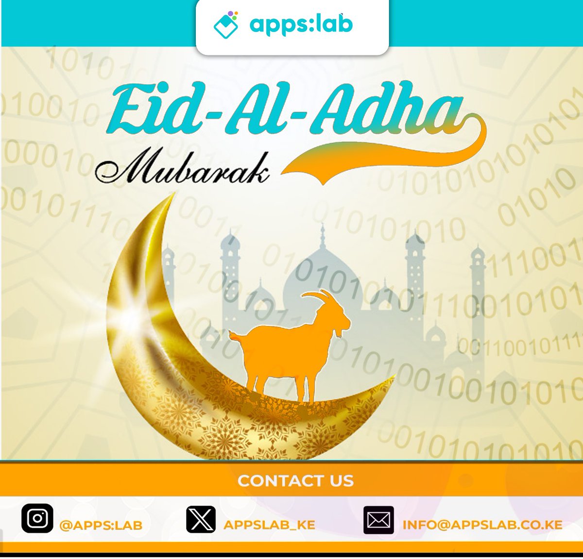 AppsLab_KE's tweet image. 🌙 Wishing you a joyous Eid al-Adha filled with blessings, happiness, and peace! May this day bring you closer to your loved ones and strengthen your faith. 

Eid Mubarak! 🕋🐏 

#HeartOfTech