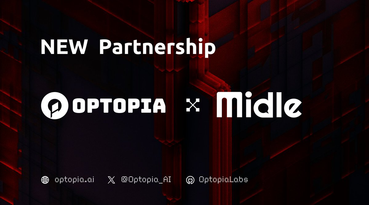 Optopia_AI's tweet image. 🤝 Thrilled to announce our partnership with @midle_official!  

Together, we&apos;re merging #Optopia&apos;s robust AI blockchain capabilities with Midle&apos;s powerful user engagement platform. 

This collaboration will enhance user acquisition, engagement, and retention while driving…