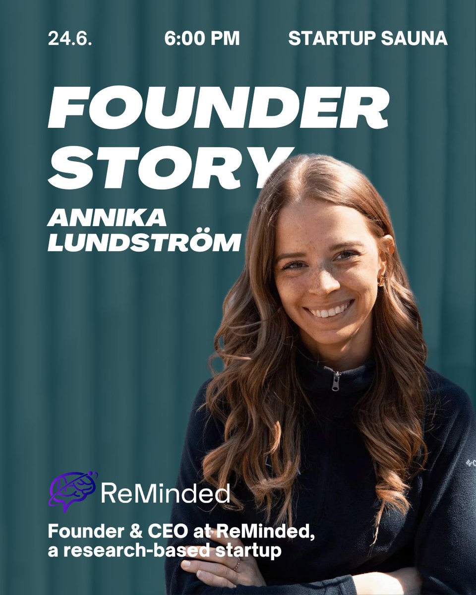Do you think you’re too young to build a startup?

In the next founder’s story, Annika Lundström will share her journey from being a molecular bioscience student at the University of Helsinki to developing her early-stage startup in Silicon Valley at 24 years of age. ⚡️

In