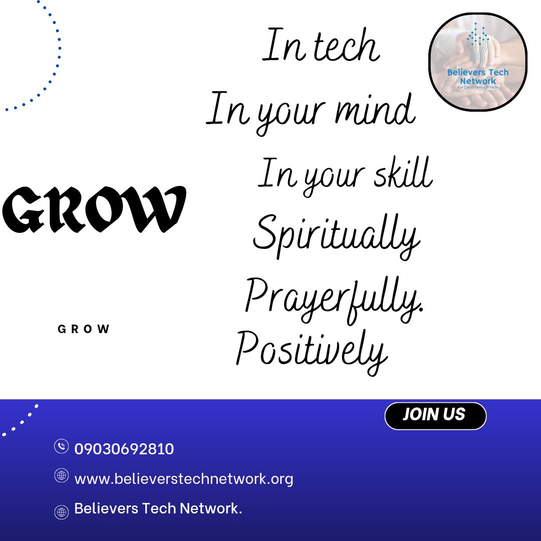 BelieversTechNT's tweet image. It&apos;s another week of growth.

Another week of &quot;steeze&quot; in growth.
Good morning and have a wonderful week.

#believerstechnetwork
#tech
#bootcamptraining
#monday
#growth