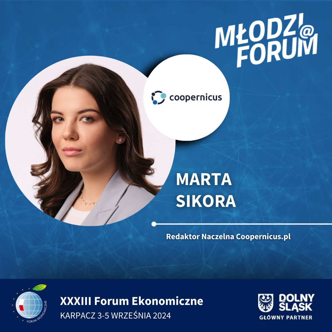 Economic_Forum_'s tweet photo. 🌟 Młodzi na Forum wspiera młodych liderów w udziale w Forum Ekonomicznym. Marta Sikora, Redaktor Naczelna @coopernicusPL, promuje osiągnięcia polskich naukowców na całym świecie. 🌟 #MłodziNaForum #ForumEkonomiczne #Nauka https://t.co/AAEsW5czgp