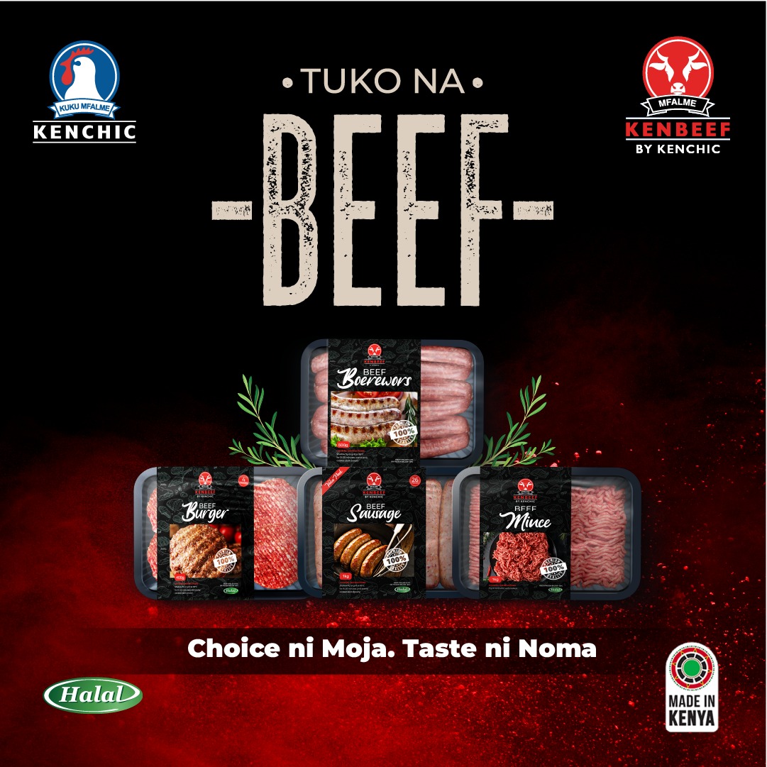 radiomaisha's tweet photo. You can now get your beef sausages, burgers, boerewors, beef mince, macon and so much more from Kenbeef by @Kenchickenya in leading outlets countrywide!! #ChoiceNiMoja #TasteNiNoma https://t.co/6HNWw0EWom