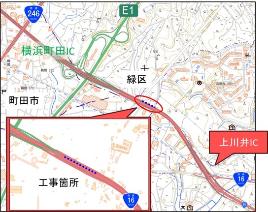 道路規制情報:#車線規制】 国道16号 #町田立体 上り線は、ジョイント部
