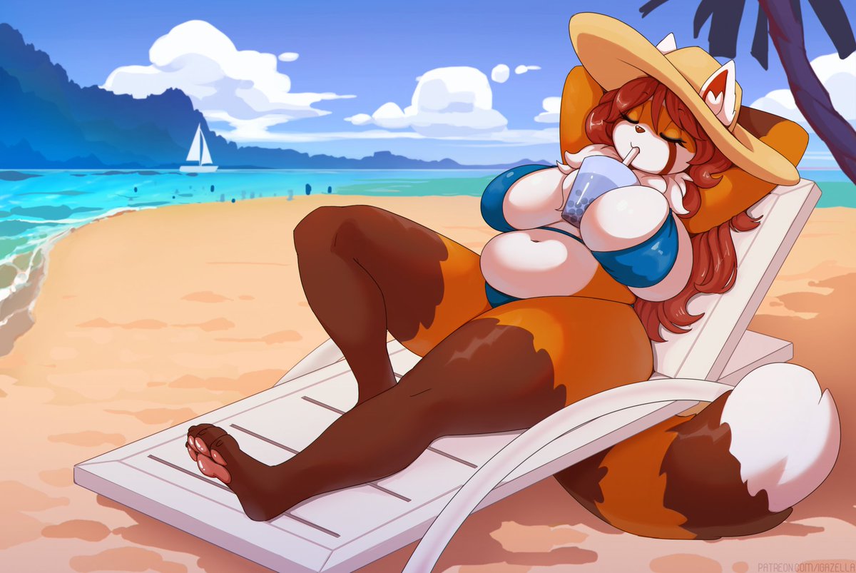 π Igazella π (@igazellaart) on Twitter photo Summer day! (sfw) 
for galaga64 Summer day! (sfw) 
for galaga64
