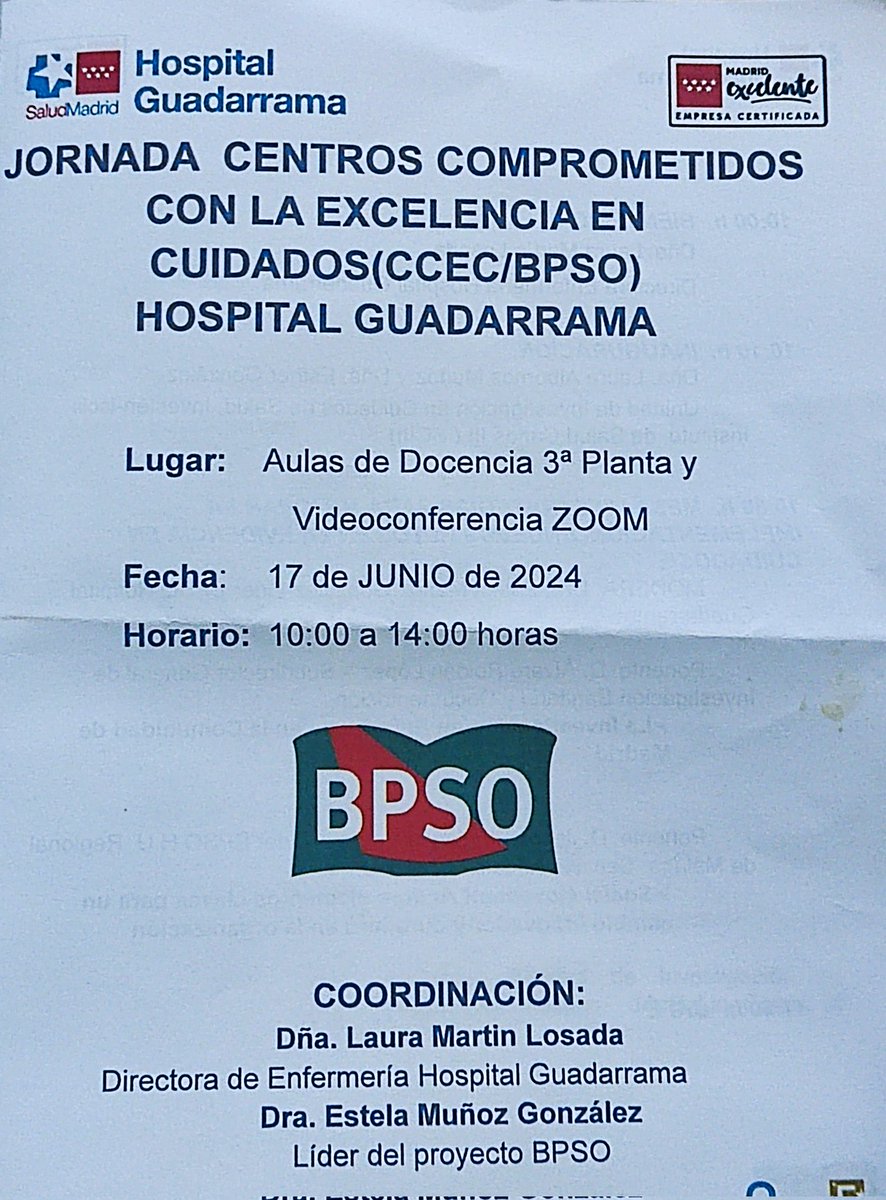 ¡Llegó el día!
Orgullosos de compartir este espacio de práctica basada en la evidencia #PBE <a href="/BPSOspain/">BPSO</a> 🔝