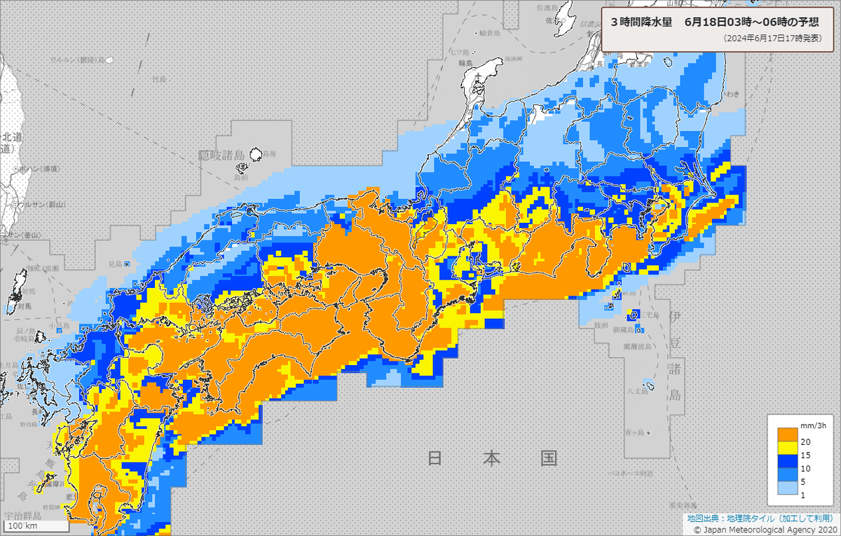 arakencloud's tweet photo. 水害にお気をつけください。
低気圧や前線の影響で大気の状態が非常に不安定、南西諸島と西日本では18日にかけて、東日本では18日は大雨予報です。線状降水帯が予想されていなければ安全というわけではありません。水害に警戒をお願いします。最新の気象情報を確認して安全にお過ごしください。 https://t.co/VKf3mvJLj2