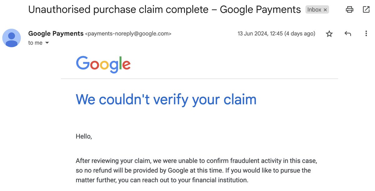 jah82's tweet photo. WARNING to my friends - If @Google offer you a FREE trial to YouTube Premium (as they have been pestering me for ages) don't expect it to be free... I am still in shock. I know it's common to get scammed online but you don't expect it from a company of this size! Shame on them! https://t.co/pVdUNeMxgd