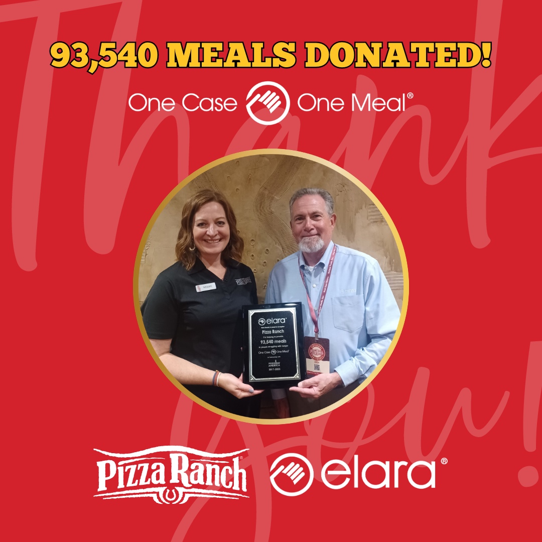 elarabrands's tweet photo. It was fantastic to see our friends at @Pizza Ranch during their national convention in Wisconsin this week! 🍕 We are incredibly proud to partner with them in the fight against hunger through our One Case • One Meal program. For every case of Elara’s food safety gloves they ... https://t.co/vxJReZa57F