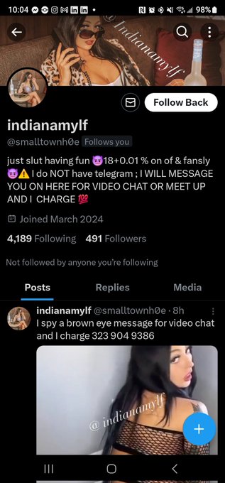 @indianamylf Congratulations on your fake profile trying to add people 🎊🎊 https://t.co/ncTPghpyqE<a class="tags" target="_blank" title="On Twitter" href="/?out=eyJ0eXAiOiJKV1QiLCJhbGciOiJIUzUxMiJ9.eyJpYXQiOjE3MjYwMjg3NTAsImlzcyI6InR3cG9ybnN0YXJzLmNvbSIsIm5iZiI6MTcyNjAyODc1MCwiZXhwIjoxNzU3NTY0NzUwLCJyZWRpcmVjdF91cmwiOiJodHRwczovL3R3aXR0ZXIuY29tL2luZGlhbmFteWxmIn0.dxl03dZ7cJF4_So4n9jgVuU8GVxxdlqUgUDetS-O_FE-b_wpw3qqKUbM3BX_N4h4QHePzPbKlKCPv11QrJsmzA">@indianamylf</a><a href="/tag/goblue"class="tags"><span>#goblue</span></a>