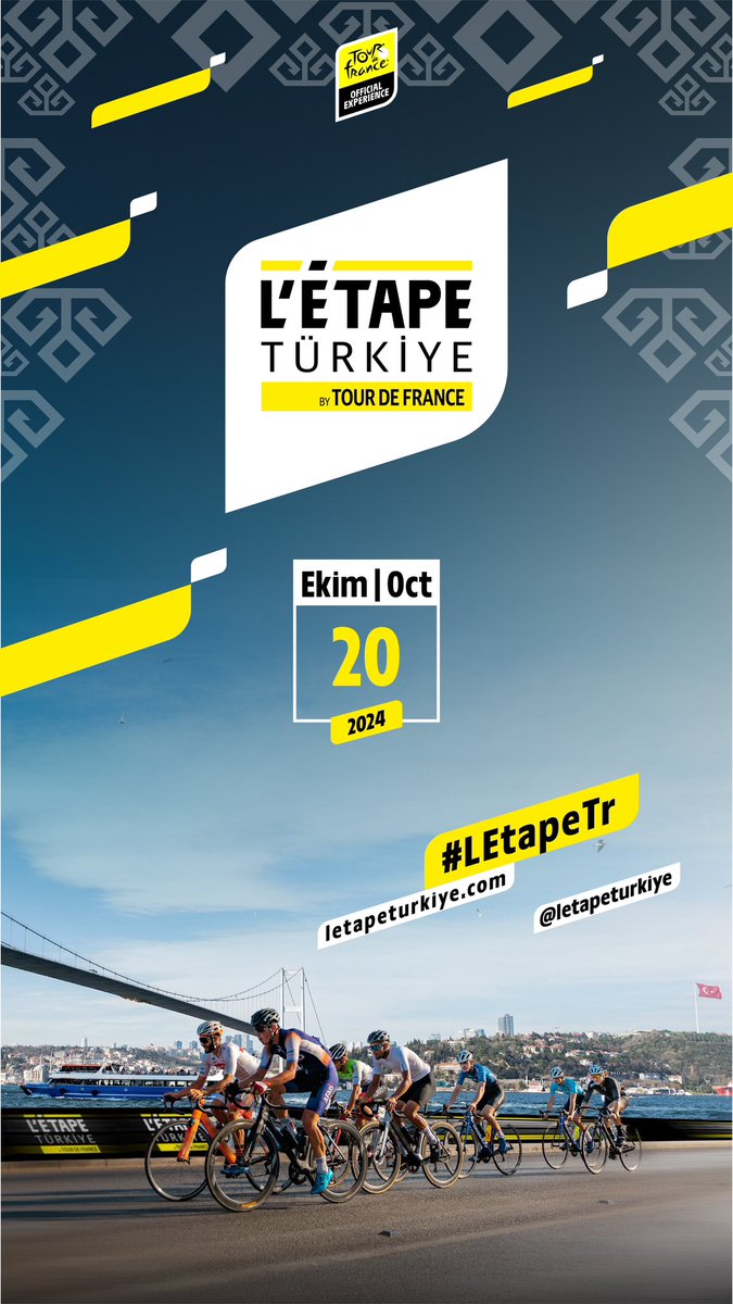 L’Etape Türkiye by Tour de France 2024

🇬🇧 An official Tour de France series designed to make you feel like a Tour de France rider, @letapeturkiye by Tour de France, will be in Istanbul on October 20th.

#letape #letapetürkiye #letapeturkiyebytourdefrance #78event #letapetr