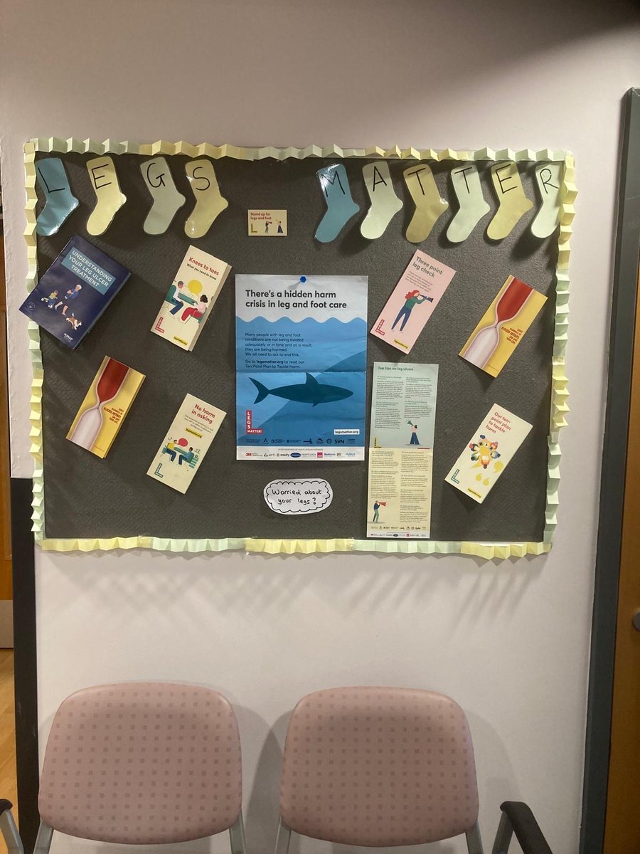 Great Success raising awareness for Legs Matter Week on our clinic notice boards by our MLCO Leg Ulcer Service!