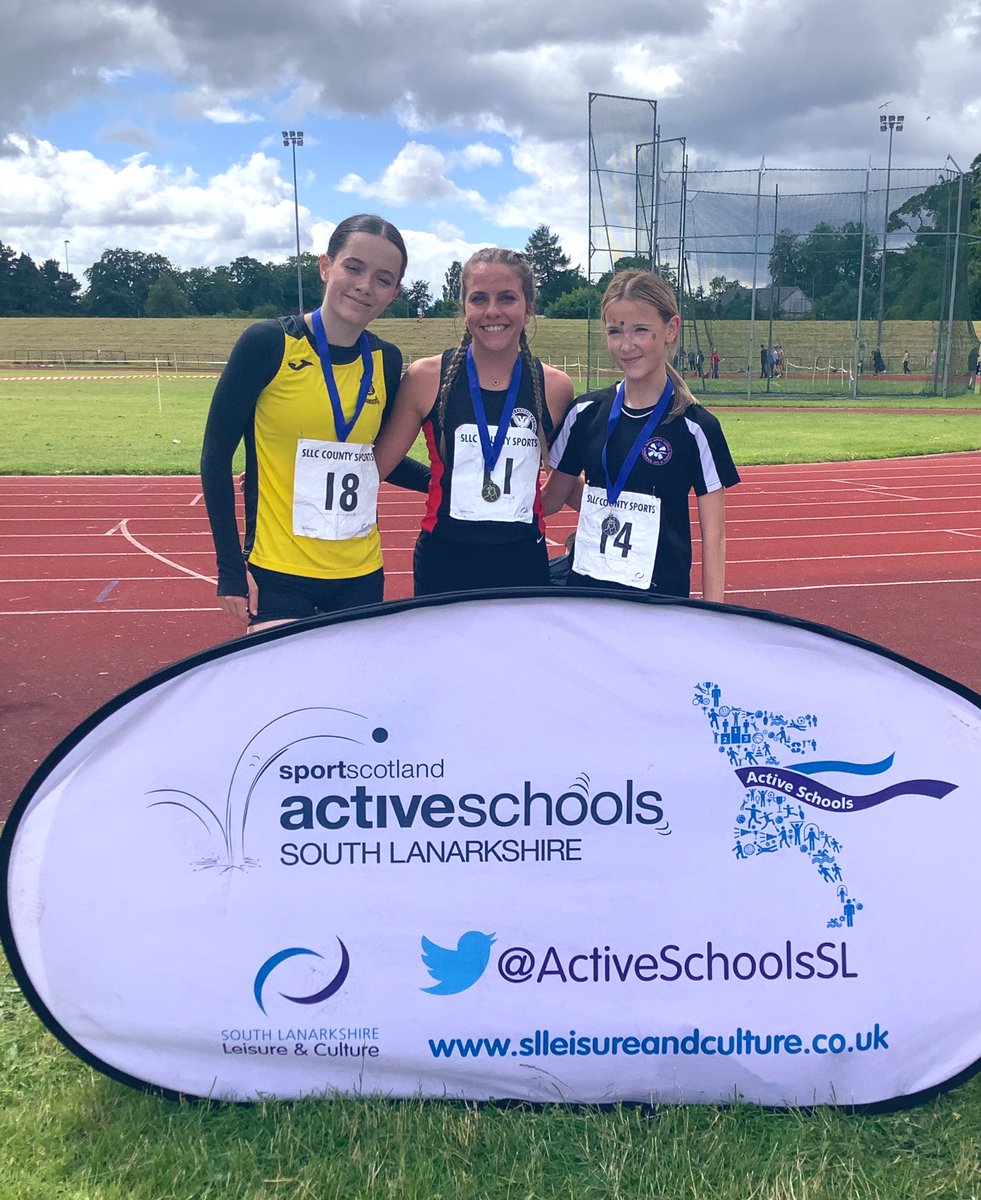 Active Schools S-Lan (@activeschoolssl) on Twitter photo SLLC COUNTY SPORTS
S4-6 GIRLS πββοΈ
100m
π₯ Tiana <a href="/UGS_PE/">Uddingston Grammar PE</a>
π₯ Grace <a href="/SASB_PE/">PE @ St As and St Bs</a>
π₯ Jade <a href="/PEHGS/">Hamilton Grammar PE</a>
400m
π₯ Poppy <a href="/BiggarPe/">Biggar High PE Dept.</a>
π₯ Imogen <a href="/SL_THS_PE/">Trinity HS PE</a>
π₯ Kayleigh <a href="/Duncanrig_PE/">Duncanrig_Sport</a>
1500m
π₯ Jessica <a href="/lgsphysed/">LGS Physical Education</a>
π₯ Erin <a href="/SASB_PE/">PE @ St As and St Bs</a>
π₯ Hannah <a href="/UGS_PE/">Uddingston Grammar PE</a> SLLC COUNTY SPORTS
S4-6 GIRLS πββοΈ
100m
π₯ Tiana <a href="/UGS_PE/">Uddingston Grammar PE</a>
π₯ Grace <a href="/SASB_PE/">PE @ St As and St Bs</a>
π₯ Jade <a href="/PEHGS/">Hamilton Grammar PE</a>
400m
π₯ Poppy <a href="/BiggarPe/">Biggar High PE Dept.</a>
π₯ Imogen <a href="/SL_THS_PE/">Trinity HS PE</a>
π₯ Kayleigh <a href="/Duncanrig_PE/">Duncanrig_Sport</a>
1500m
π₯ Jessica <a href="/lgsphysed/">LGS Physical Education</a>
π₯ Erin <a href="/SASB_PE/">PE @ St As and St Bs</a>
π₯ Hannah <a href="/UGS_PE/">Uddingston Grammar PE</a>