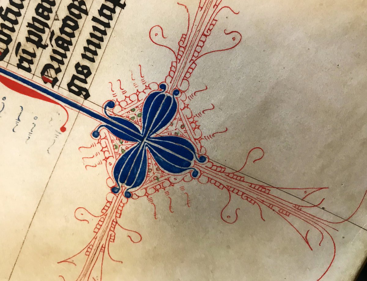 Marginal decoration in a Bible, 1434, Hulsbergen Convent, Hattem. Collection Erfgoedcentrum Zutphen.