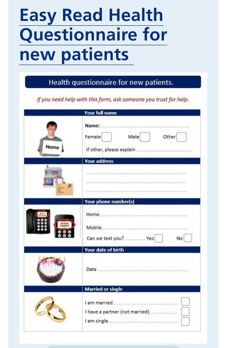 We are kicking off the #LearningDisability Awareness week by sharing our @Southern_NHSFT #LD week page, where you can find some excellent information and resources which you may find useful. Starting with #easyread #GPpractice Patient #registration form. southernhealth.nhs.uk/our-services/l…