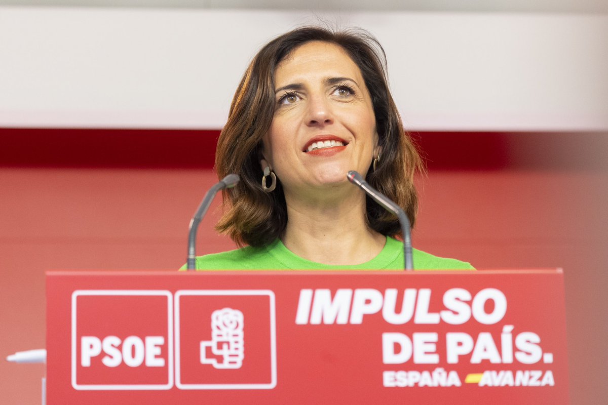 PSOE's tweet photo. “La campaña del PP para no renovar el CGPJ ha sido una maniobra política bochornosa, egoísta y fuera del marco constitucional”.

@estherpcamarero 

#ImpulsoDePaís 
#EspañaAvanza

Más información en nuestra web:
https://t.co/nG26a5L210 https://t.co/zTAToyazWy