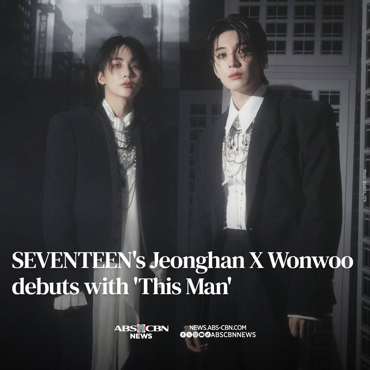 Jeonghan x Wonwoo right here! K-Pop boy group SEVENTEEN unveiled a