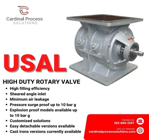 CardinalProcess's tweet image. Experience Excellence with Our High Duty Rotary Valve! Enjoy high filling efficiency, sheared angle inlet, and minimal air leakage. Pressure surge proof up to 10 bar g, with explosion-proof models available.
🌐cardinalprocesssolutions.com
☎️ (352)-689-2337