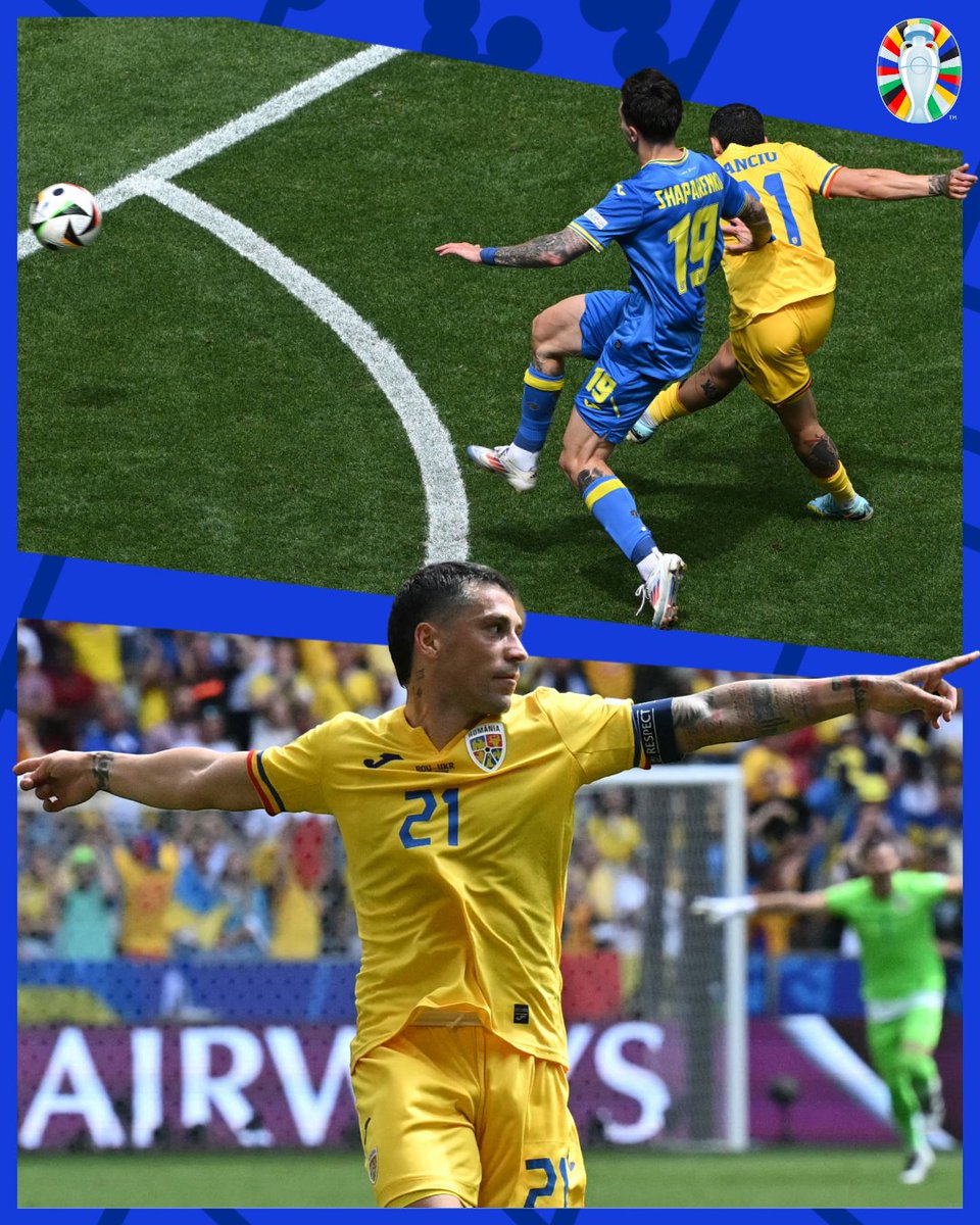 UEFAEURO's tweet photo. 🇷🇴 What a finish 🤤

#EURO2024 | #ROUUKR https://t.co/cgnM20fyKG
