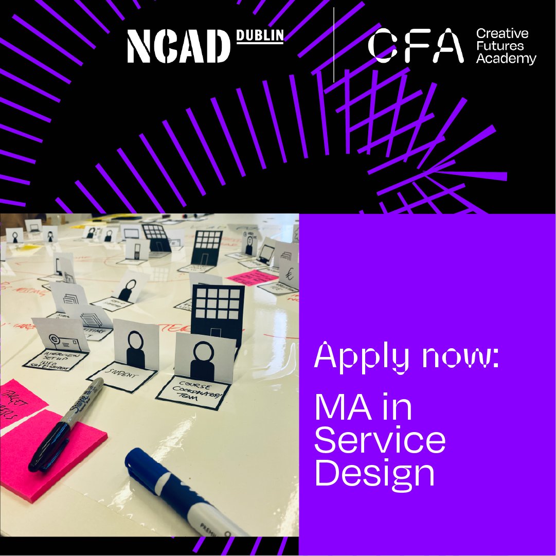 @creativefuturesacademy (@creativefutur16) on Twitter photo CFA at NCAD is delighted to announce the return of our 'MA in Service Design' in September 2024. Applications are now open!! This week our webinar on Service Design will discuss the progression opportunities into the masters 🔗creativefuturesacademy.ie/courses/ma-in-…
<a href="/NCAD_Dublin/">National College of Art & Design</a> <a href="/DesignSkillnet/">Design Skillnet</a> CFA at NCAD is delighted to announce the return of our 'MA in Service Design' in September 2024. Applications are now open!! This week our webinar on Service Design will discuss the progression opportunities into the masters 🔗creativefuturesacademy.ie/courses/ma-in-…
<a href="/NCAD_Dublin/">National College of Art & Design</a> <a href="/DesignSkillnet/">Design Skillnet</a>
