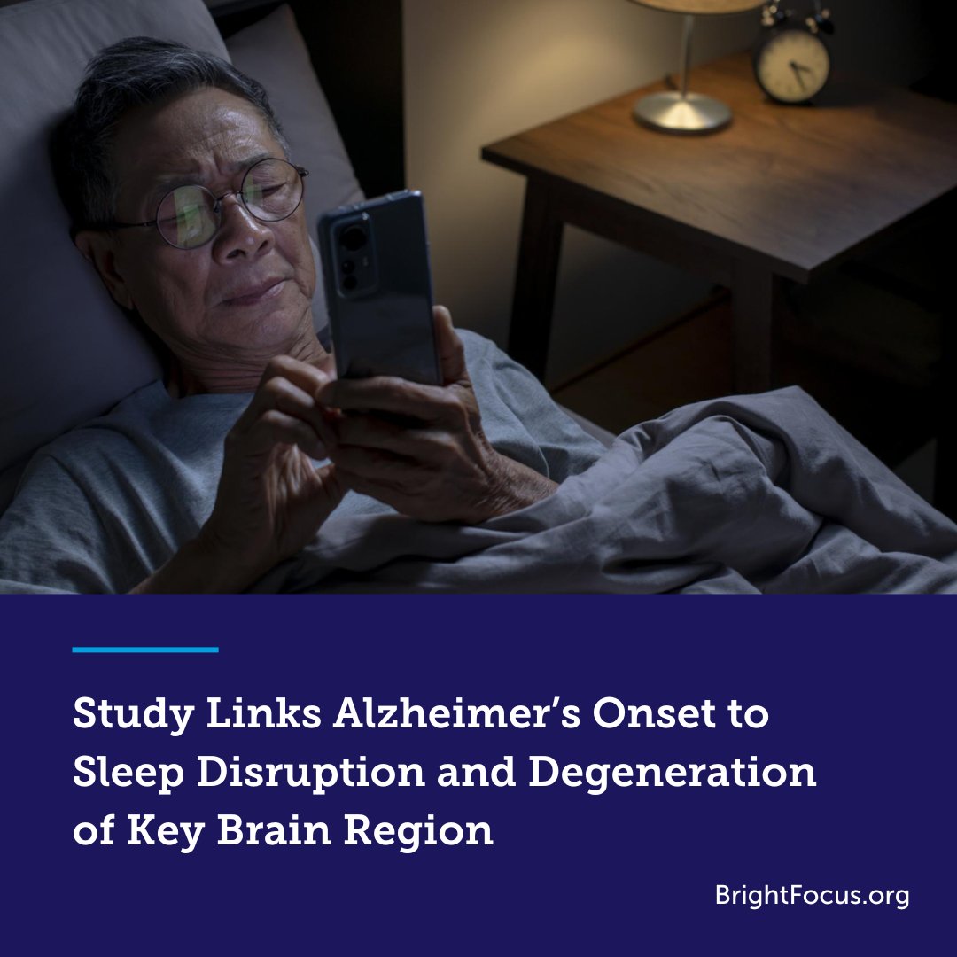 BrightFocus Foundation (@_brightfocus) on Twitter photo #DYK: Did you know that disrupted sleep could be an early warning sign of Alzheimerās? š
A BrightFocus-funded study led by <a href="/DrMVanEgroo/">Maxime Van Egroo</a> at <a href="/MaastrichtU/">Maastricht University</a> links sleep patterns to Alzheimerās onset with unprecedented findings. #HealthNews
Learn more: bit.ly/3XnONh1 #DYK: Did you know that disrupted sleep could be an early warning sign of Alzheimerās? š
A BrightFocus-funded study led by <a href="/DrMVanEgroo/">Maxime Van Egroo</a> at <a href="/MaastrichtU/">Maastricht University</a> links sleep patterns to Alzheimerās onset with unprecedented findings. #HealthNews
Learn more: bit.ly/3XnONh1