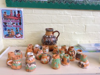 Using original Langley Mill Pottery as their inspiration, our youngest children created their own amazing pieces.  Looks like some of them are ready the Great Pottery Throw down!