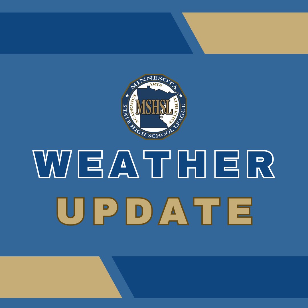 MSHSL's tweet photo. Baseball State Championship Information: 

Field conditions and the weather forecast for Target Field in downtown Minneapolis will not permit the Minnesota State High School League’s Baseball State Tournament Championship games to take place as scheduled today, Monday, June 17.  The weather models for today are worse than anticipated, and the remainder of the week is forecasted for continued inclement weather.

Because of field conditions at alternative sites and the availability of Target Field, the four Prep Championship Series games will be played at Target Field on Friday, June 21. The League is greatly appreciative of the partnership with the Minnesota Twins for making Target Field available.

The League appreciates our teams, schools and their communities’ understanding and flexibility as the League works to provide teams with the best experience possible.

Additional Information:
Tickets purchased for the Prep Championship Series will provide admittance at Friday’s games.

Brackets have been updated at https://t.co/H3OdD0RZW7

Please watch for alerts at the top of https://t.co/dwM6DugUdF and on social media for any additional updates.