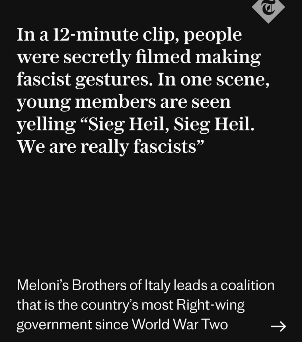 rulajebreal's tweet photo. L’Italia torna a contare nel mondo: G7 senza risultati concreti e Meloni non condanna l’aggressione squadrista in parlamento, né l'ingaggio di Hitler/Il Duce da parte dei Giovani di FDI.
Mentre il Consiglio UE bacchetta il partito di governo: “Condanniamo la simbologia fascista”. https://t.co/JAtfGbxf5D