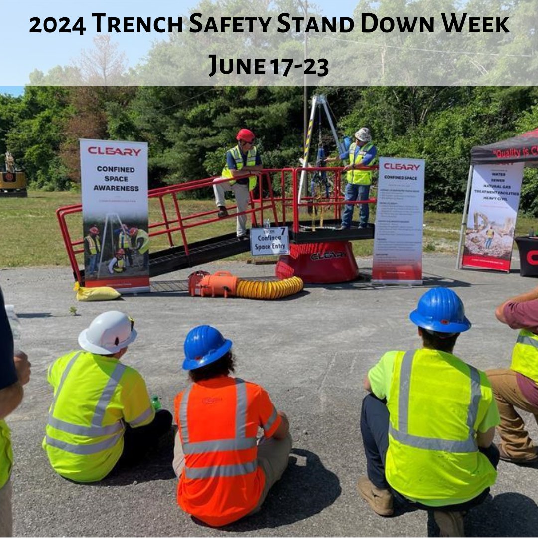 WCJC_EMA's tweet image. Trench Safety Stand Down Week's goal is to reach out to the many workers who work in and around trenches and excavations to provide them with information about current excavation requirements and safety procedures for working in trenches.