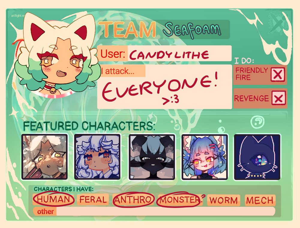 candylithe's tweet image. Art fight!!!